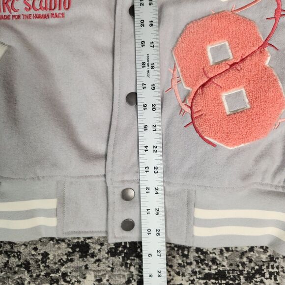 Loiter Flower Varsity Jacket Adult Small Human Race Streetwear - Picture 13 of 13